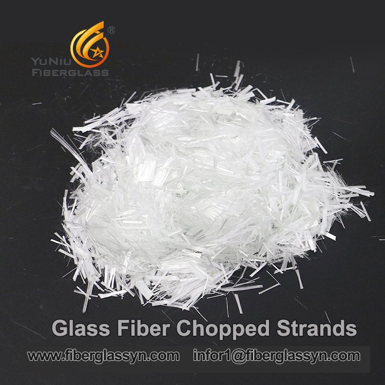 Hilos cortados de fibra de vidrio E-glass de 3 mm y 6 mm para hormigón