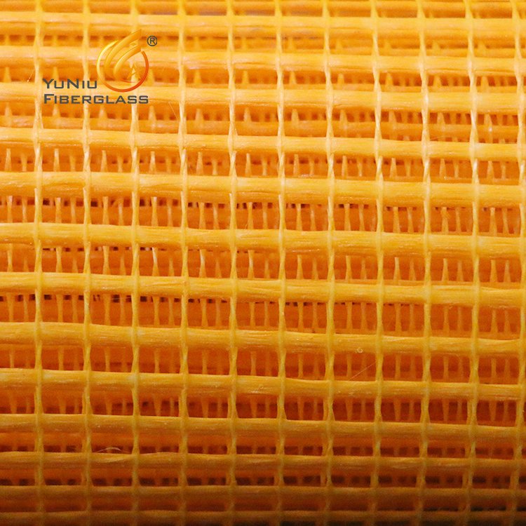 Hecho en China, malla de fibra de vidrio naranja de 160g, malla de yeso de fibra de vidrio 4x4 para tablero ignífugo